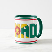 Grenada National Flag Patriotic Kaffee Tasse (VorderseiteRechts)