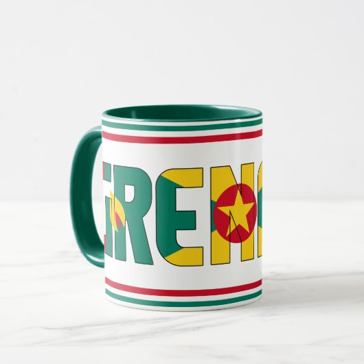 Grenada National Flag Patriotic Kaffee Tasse (Vorderseite Links)