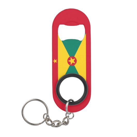 Grenada National Flag Patriotic Mini Flaschenöffner (Vorderseite)