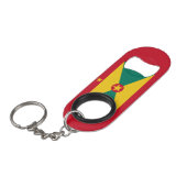 Grenada National Flag Patriotic Mini Flaschenöffner (Vorderseite Schrägansicht)