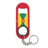 Grenada National Flag Patriotic Mini Flaschenöffner (Rückseite)