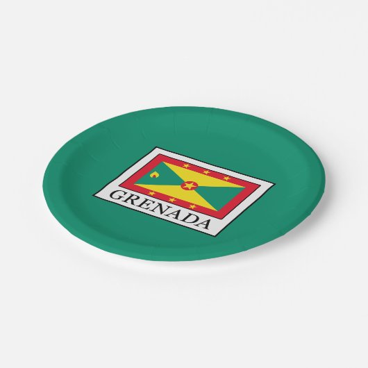 Grenada Pappteller (Schrägansicht)