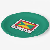 Grenada Pappteller (Schrägansicht)