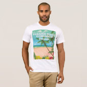 Grenada Paradies Strand Acaracou Reisen Poster T-Shirt (Vorne ganz)