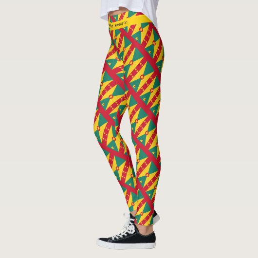 GRENADA Patriotic Scripture FÜHRT DEINE RACE Custo Leggings (Links)