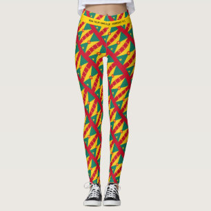 GRENADA Patriotic Scripture FÜHRT DEINE RACE Custo Leggings