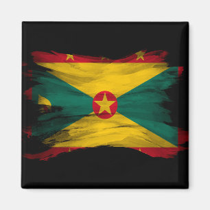 Grenada-Pinselstrich, Nationalflagge Magnet