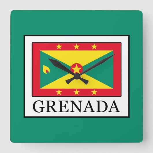 Grenada Quadratische Wanduhr (Vorderseite)