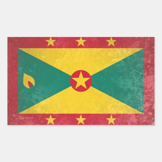 Grenada Rechteckiger Aufkleber (Vorderseite)