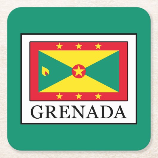 Grenada Rechteckiger Pappuntersetzer (Vorderseite)