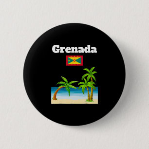 Grenada Reise Souvenir Grenadische Flagge Urlaub  Button