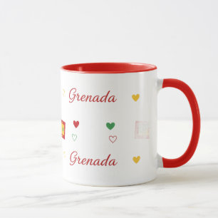 Grenada Roots Pattern Tasse Karibische Flagge