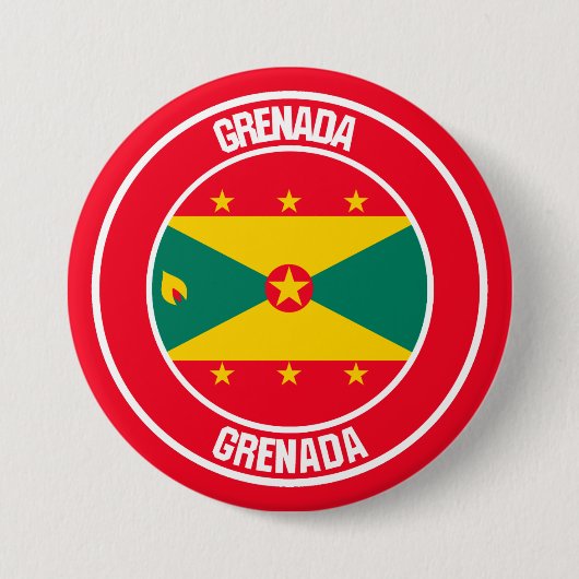 Grenada Round Emblem Button (Vorderseite)