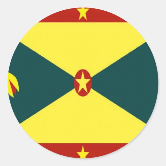 Grenada Runder Aufkleber (Vorderseite)