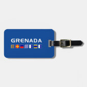 Grenada Seefahrerflaggen dunkle Farbe Gepäckanhänger (Vorderseite horizontal)