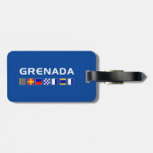 Grenada Seefahrerflaggen dunkle Farbe Gepäckanhänger (Rückseite horizontal)