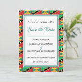 GRENADA ST KITTS Dual Patriotic Custom Scripting Save The Date (Stehend Vorderseite)
