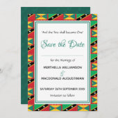 GRENADA ST KITTS Dual Patriotic Custom Scripting Save The Date (Vorne/Hinten)