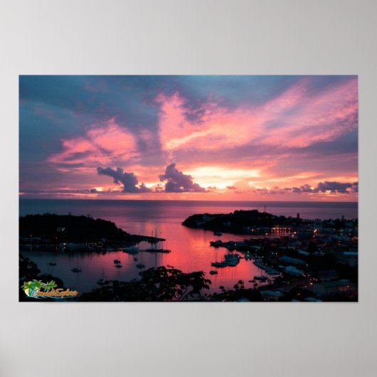 Grenada Sunset Poster (Vorne)