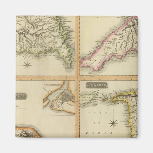 Grenada, Tobago, Trinidad, Curacao Magnet (Vorne)