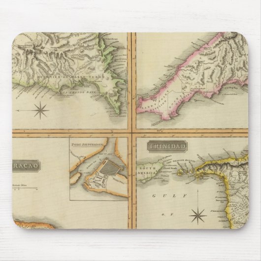Grenada, Tobago, Trinidad, Curacao Mousepad (Vorne)