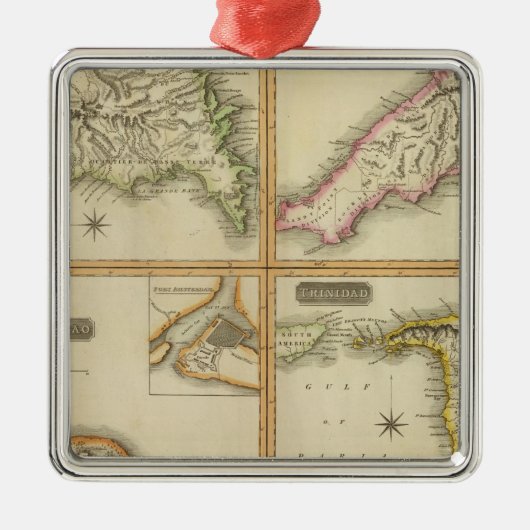 Grenada, Tobago, Trinidad, Curaçao Ornament Aus Metall (Vorne)