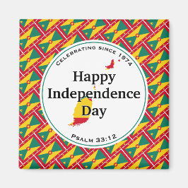GRENADA UNABHÄNGIGKEIT Grenadische Flaggenschrift Magnet