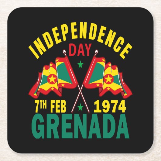 Grenada Unabhängigkeitstag Rechteckiger Pappuntersetzer (Vorderseite)