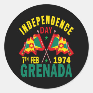 Grenada Unabhängigkeitstag Runder Aufkleber