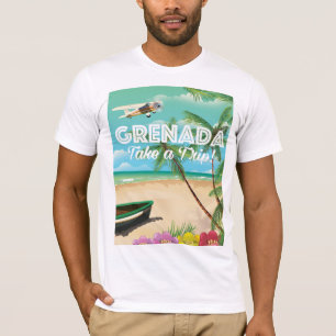 Grenada Vintage Urlaub Reiseposter T-Shirt