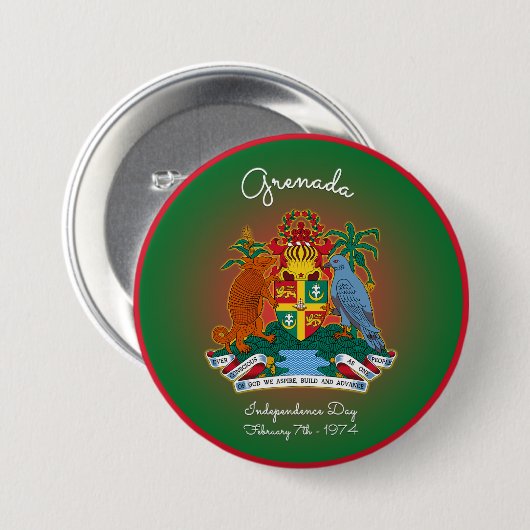 Grenada-Wappen Button (Vorne & Hinten)