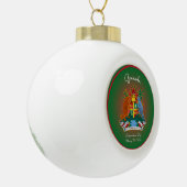 Grenada-Wappen Keramik Kugel-Ornament (Links)