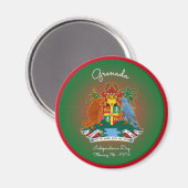 Grenada-Wappen Magnet (Vorderseite/Rückseite)
