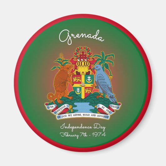 Grenada-Wappen Magnet (Vorne)