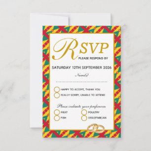 GRENADA Wedding Celebration UAWG Response Card RSVP Karte