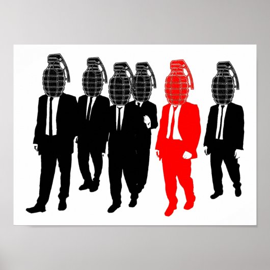 Grenade Head Funny Poster (Vorne)