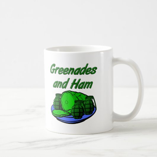 Grenades und Ham Funny Mug Kaffeetasse (Rechts)