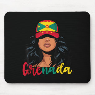 Grenadian Girl Grenada Flag Proud Grenadian Frauen Mousepad