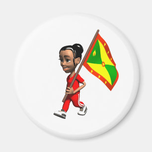 Grenadian Girl Magnet