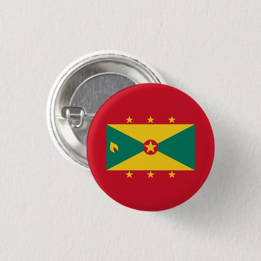 Grenadische Flagge, Flagge Grenadas Button (Vorne & Hinten)