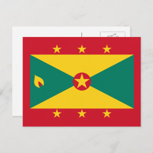 Grenadische Flagge, Flagge Grenadas Postkarte