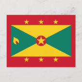 Grenadische Flagge, Flagge Grenadas Postkarte (Vorderseite)