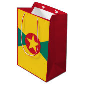 grenadische Flagge Mittlere Geschenktüte (Rückseite Schrägansicht)