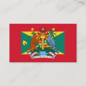 Grenadische Flagge und Wappen, Flagge Grenadas Visitenkarte (Vorderseite)