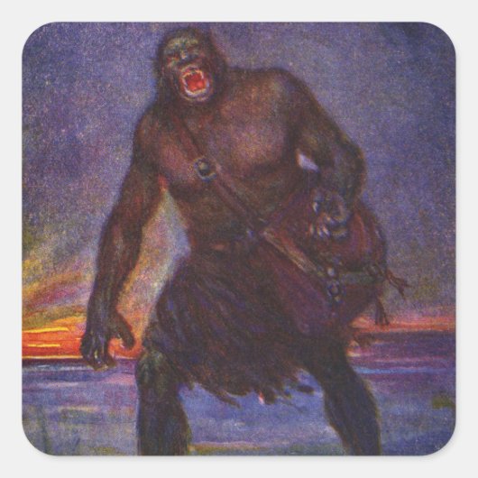 Grendel in Beowulf Sticker (Vorderseite)