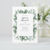 Greneery Frame Verlassen Brautparty Einladung (Stehend Vorderseite)