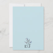 Greneery Watercolor Eukalyptus Budget Hochzeit Einladung (Rückseite)