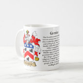 Grenier Familien-Wappen Kaffeetasse (Vorderseite Links)
