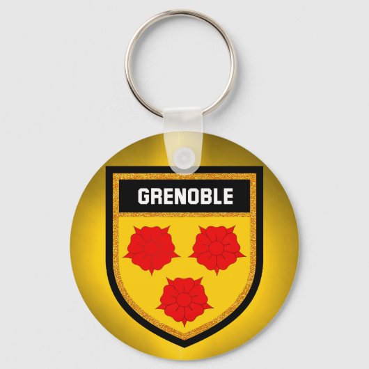 Grenoble-Flagge Schlüsselanhänger (Vorderseite)