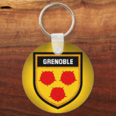 Grenoble-Flagge Schlüsselanhänger (Vorderseite)